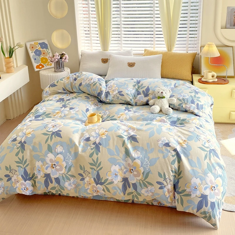 全棉100%纯棉被套单件150x200x230cm单双人学生全棉被罩1.5米床