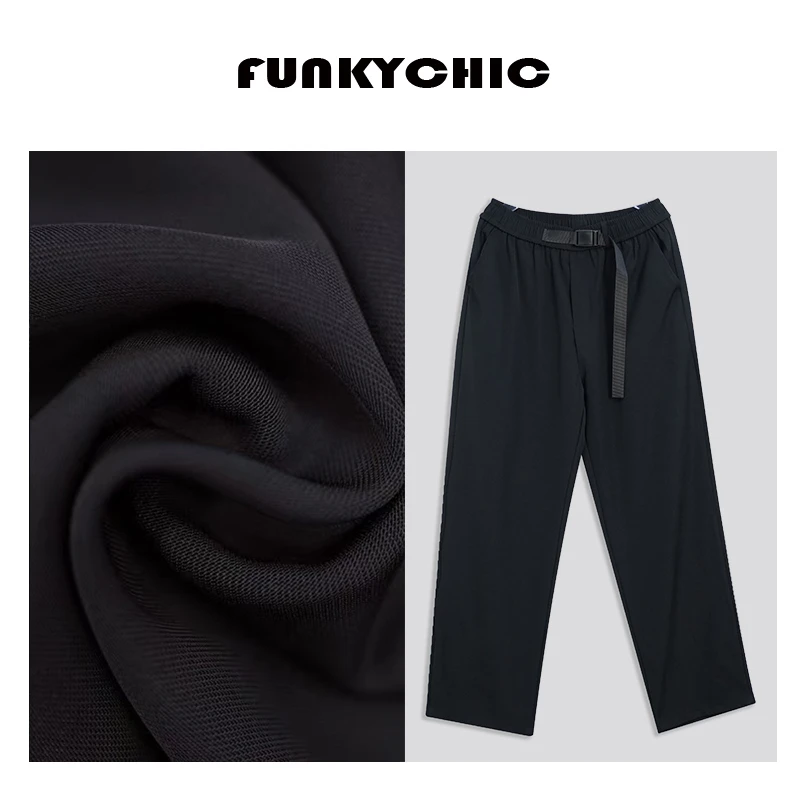 【视频同款】秋冬360克重磅纯色垂感休闲裤简约直筒松紧腰西裤K2261