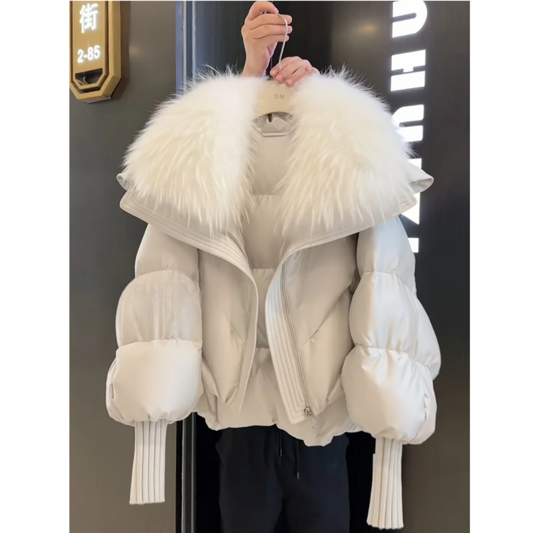 超好看毛领气质棉服女2025年冬季爆款高端加厚抗寒保暖面包服外套