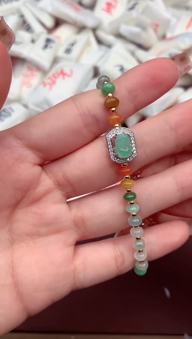 【闪购商品】翡翠手链银S925镶嵌一