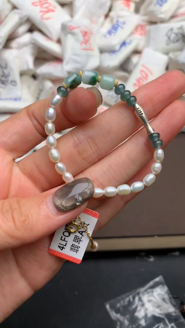 【闪购商品】翡翠手链银S925镶嵌一