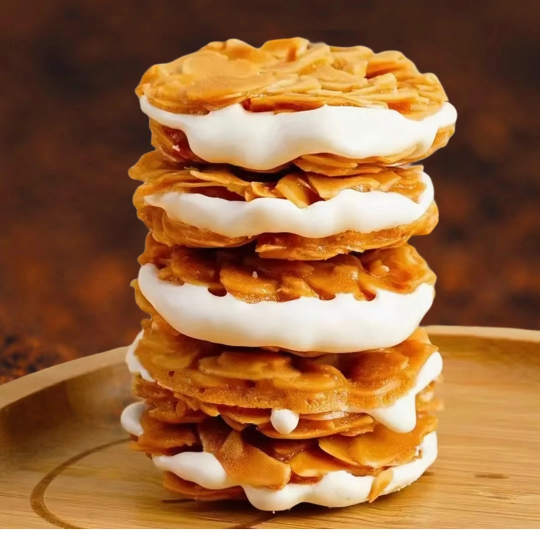 女王扁桃仁烘焙夹心酥嘎嘣脆倍儿香瓦片坚果营养奶香脆饼干酥脆