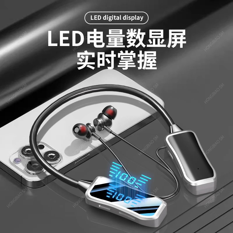 【磁吸款】无线蓝牙挂脖入耳式K歌耳返直播带麦克风耳机游戏通用