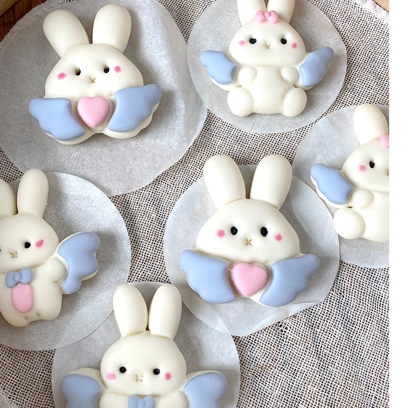 王菊老师可爱天使萌兔卡通馒头模具家用造型辅食烘焙工具