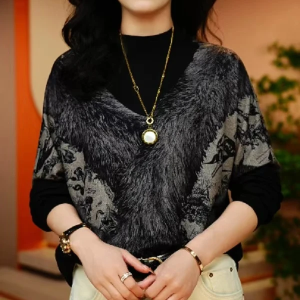 1016#新款高级感baby绒洋气保暖时尚百搭显瘦圆领上衣秋冬气质