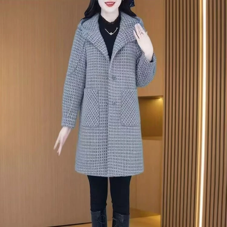 1017004#高品质小香风新款大衣女秋冬高级感风衣外套毛呢