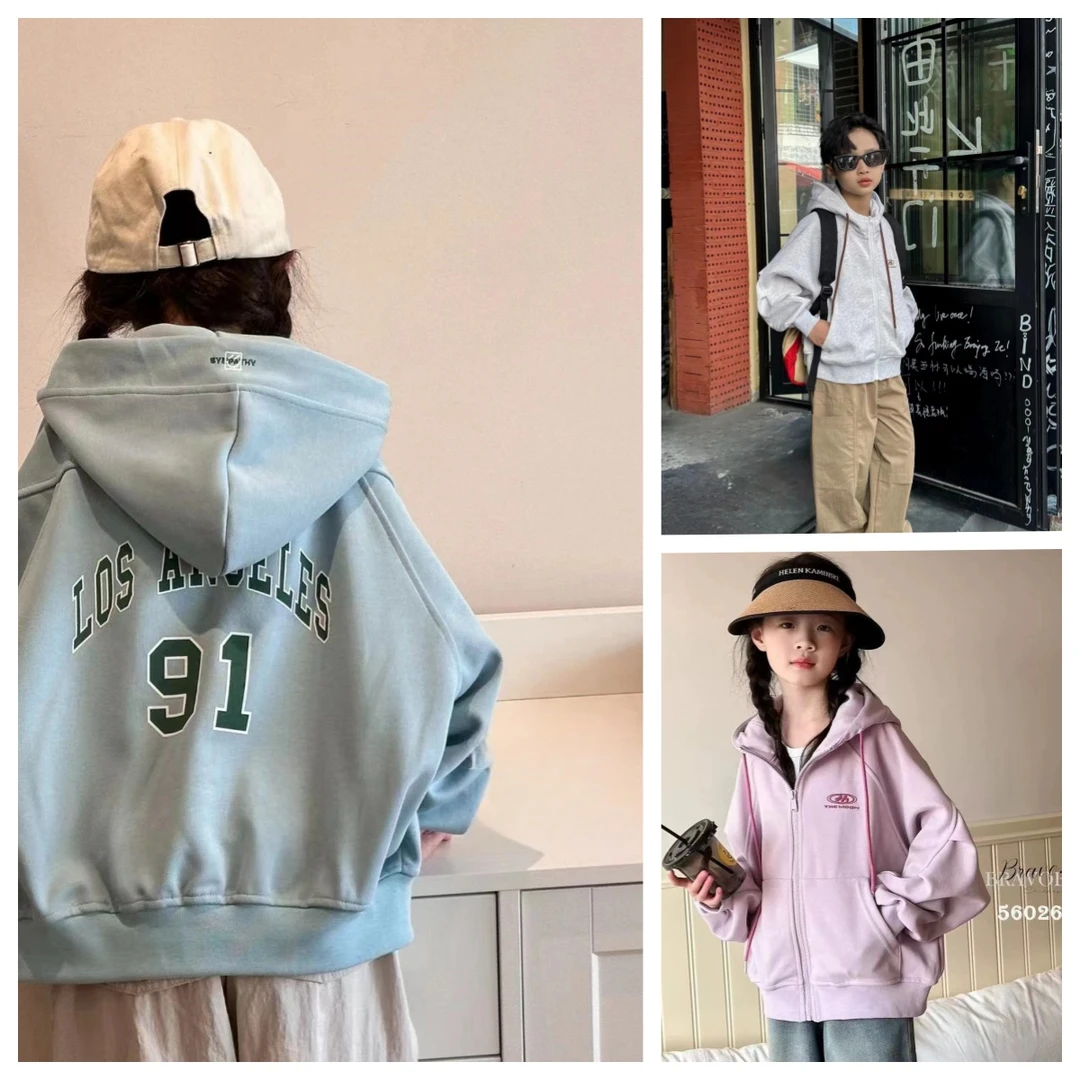 【小慕家】春季新款56026儿童春秋休闲连帽卫衣宽松韩版时尚上衣