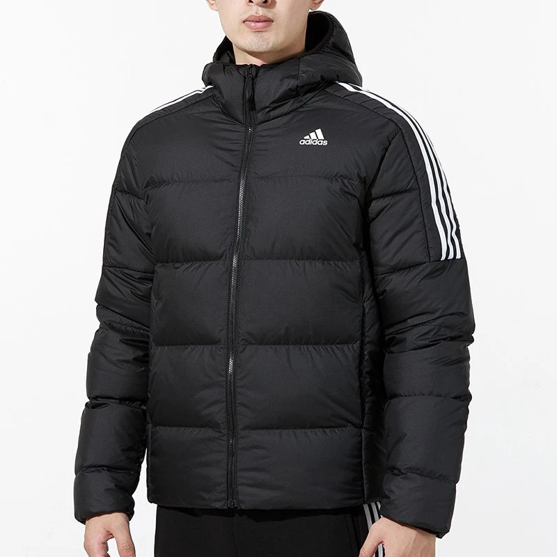 正品Adidas/阿迪达斯男子防风休闲运动宽松连帽羽绒服 GT9141