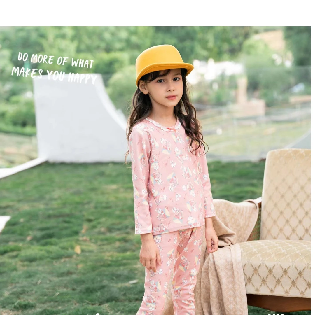 ZY舒绒棉秋衣套小丫丫 俏皮兔子 B223230