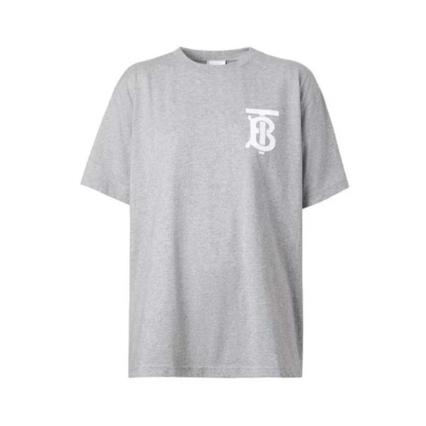 全新未使用 BURBERRY/博柏利 大logo宽松TB标男士休闲圆领短袖T恤