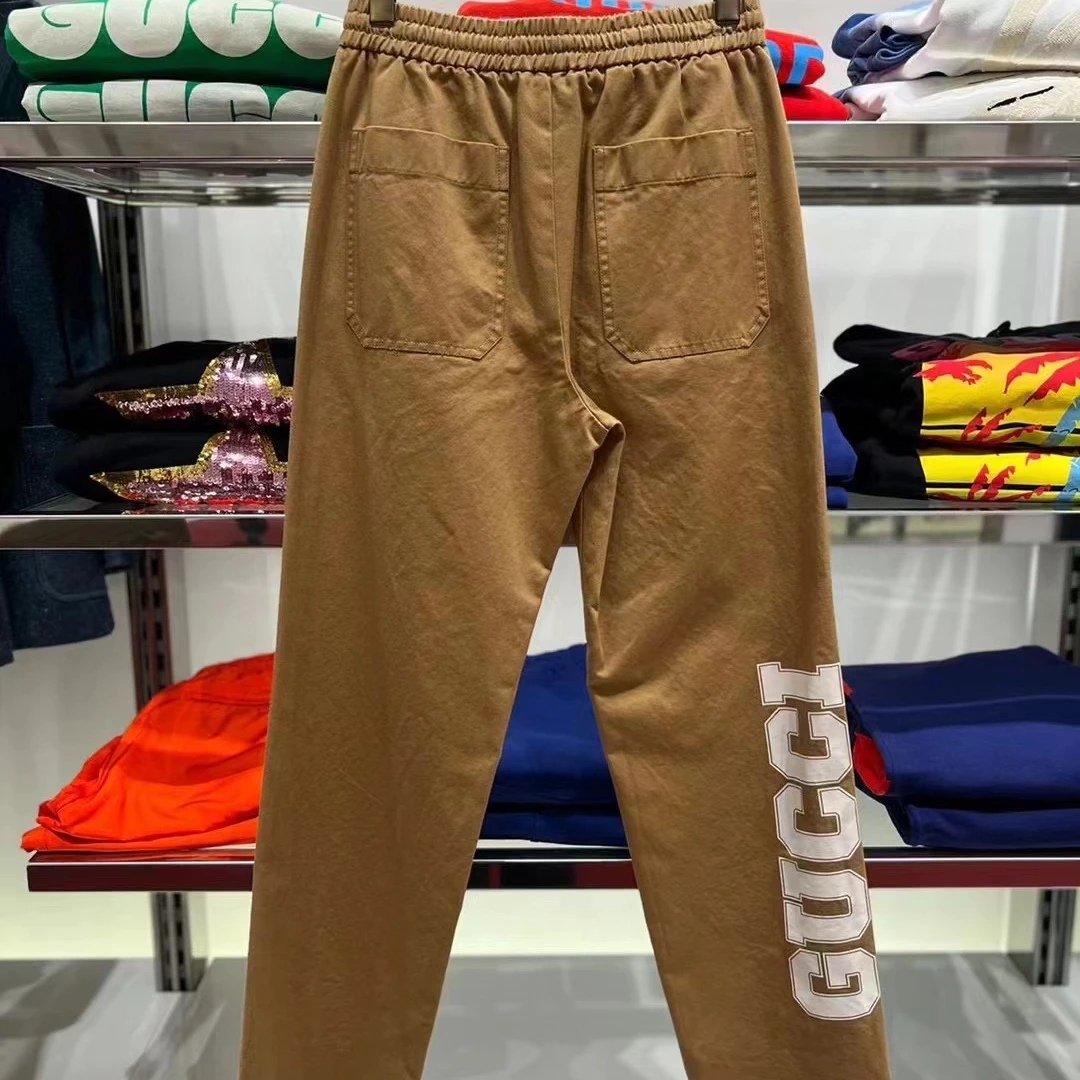 全新未使用 GUCCI/古驰 字母印花直筒休闲裤长裤
