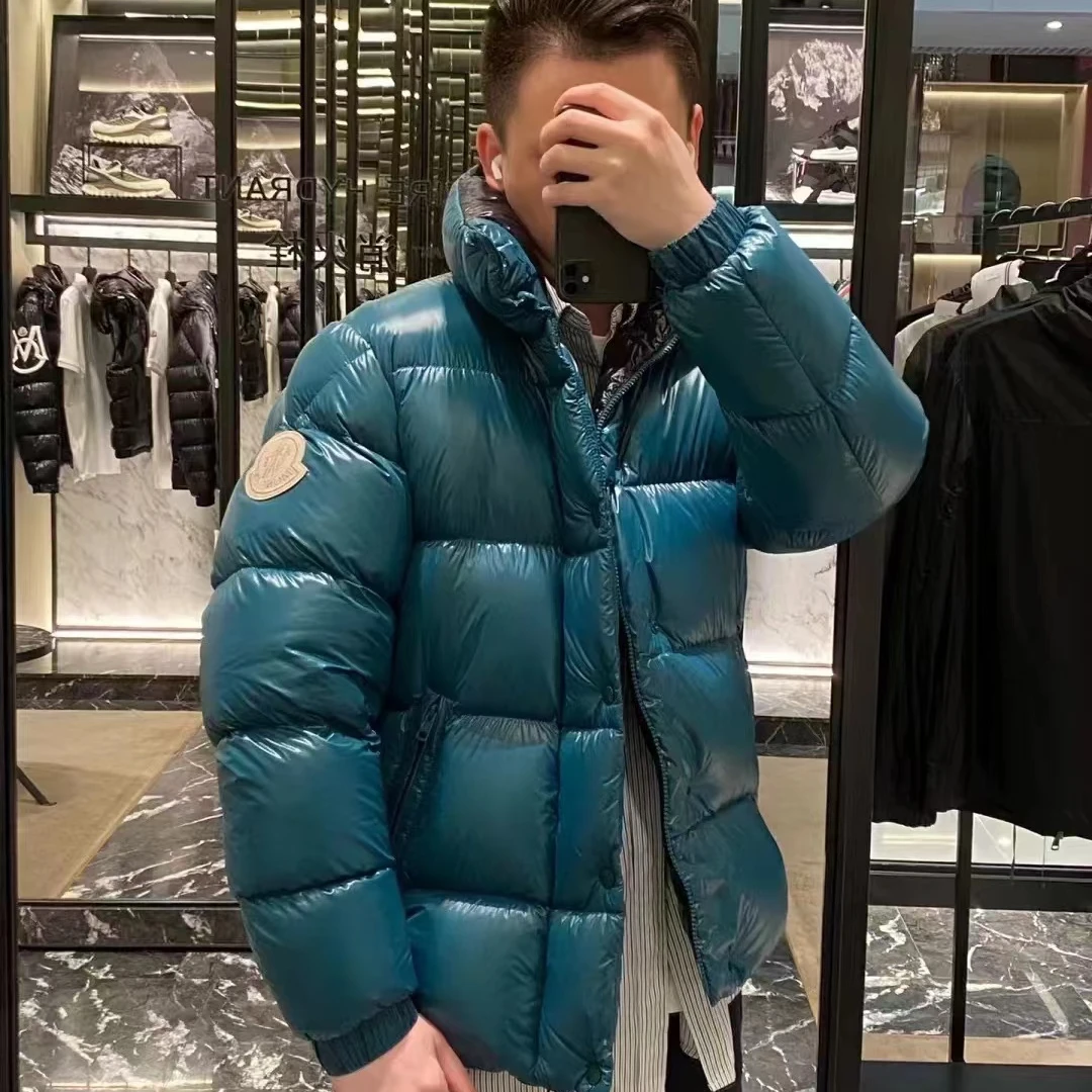 全新未使用 MONCLER 蒙口Dervox绿色男女款冬季泡芙羽绒服短款