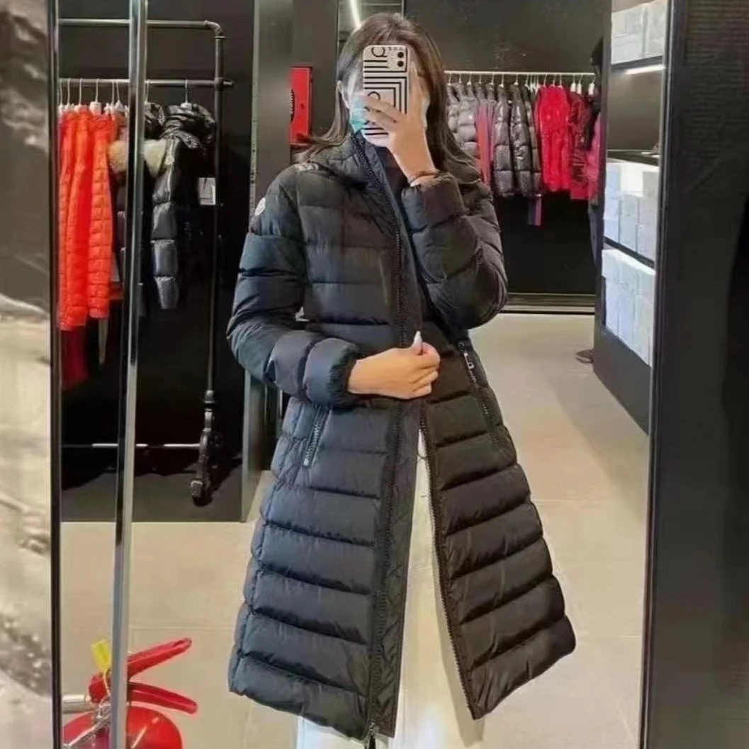 全新未使用 MONCLER 蒙口TALEV系列连帽中长款收腰羽绒服