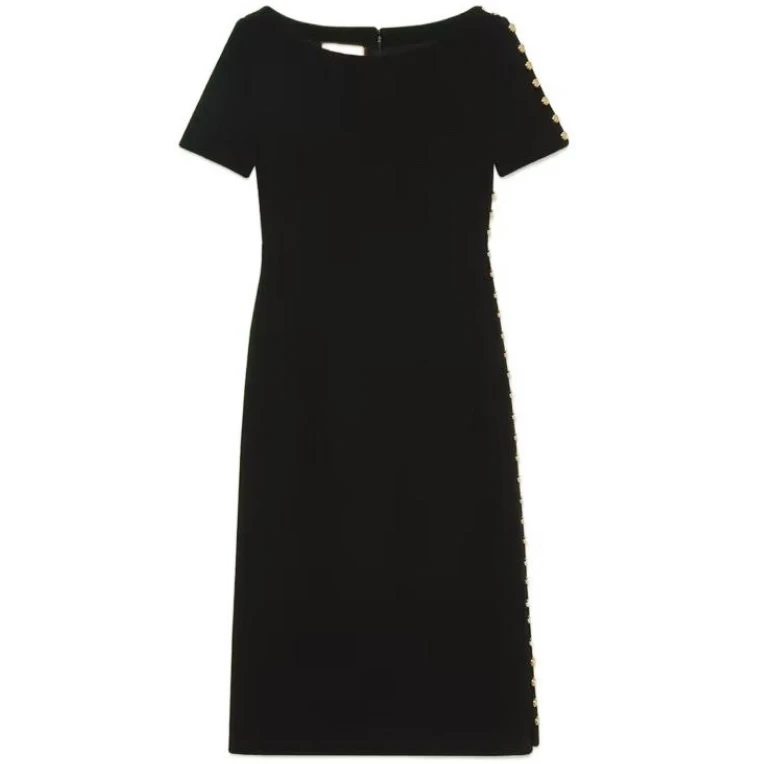 全新未使用 GUCCI/古驰 古驰Gucci黑色收腰连衣裙