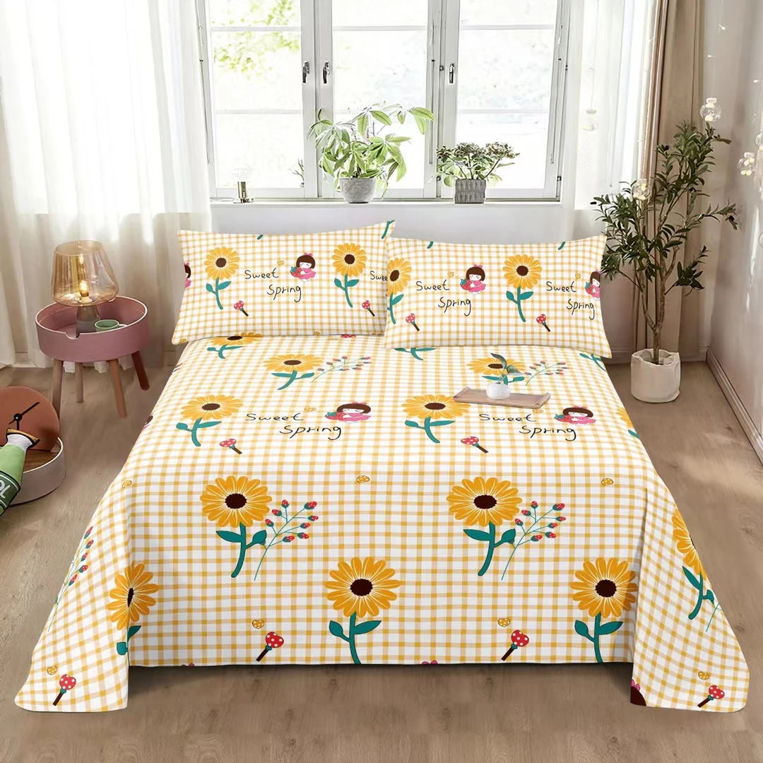 斜纹亲肤磨毛双人床单2*2.25不起球不缩水耐磨舒适