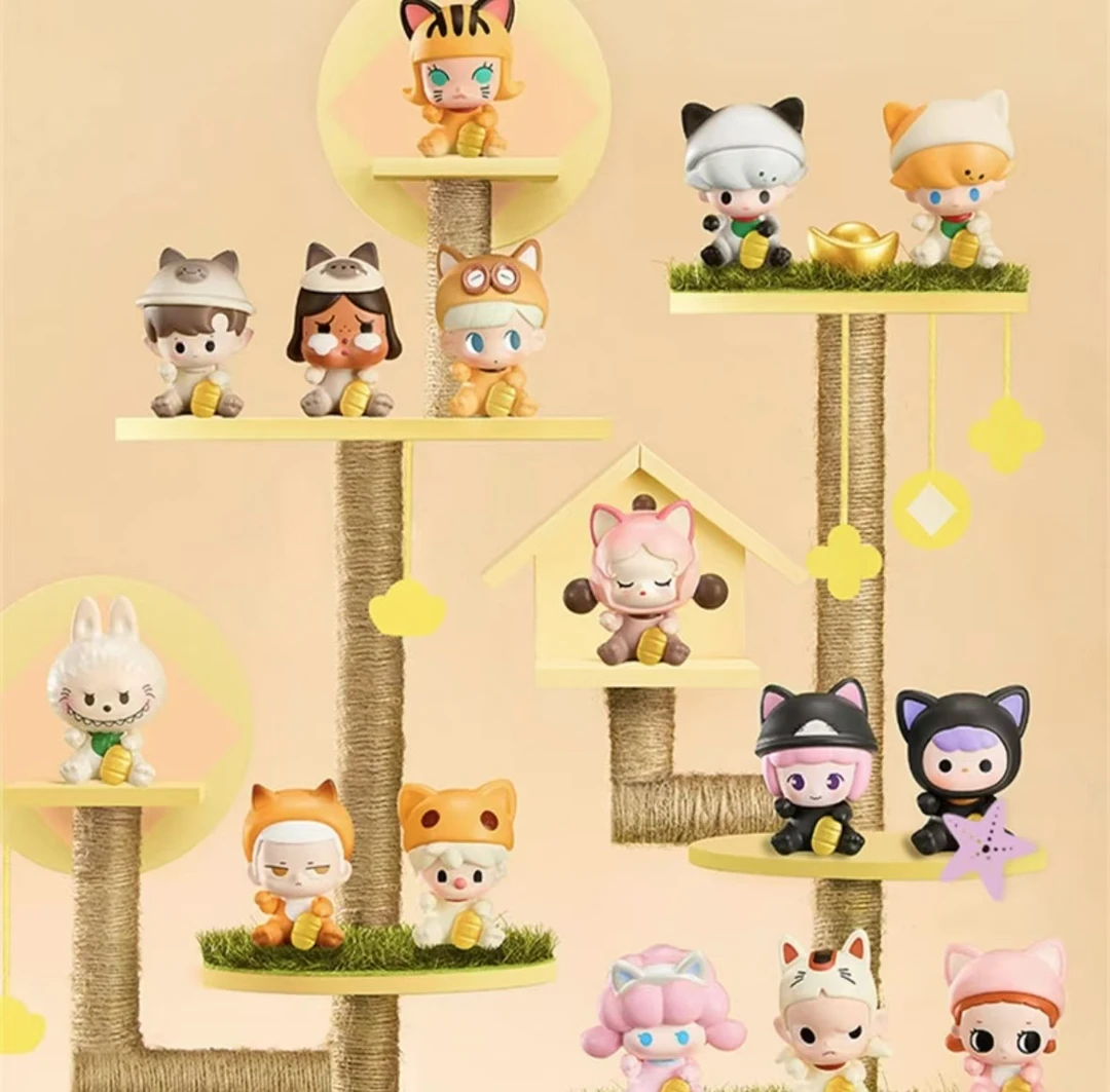 【拆盒】正版 泡泡家招财猫猫系列萌粒