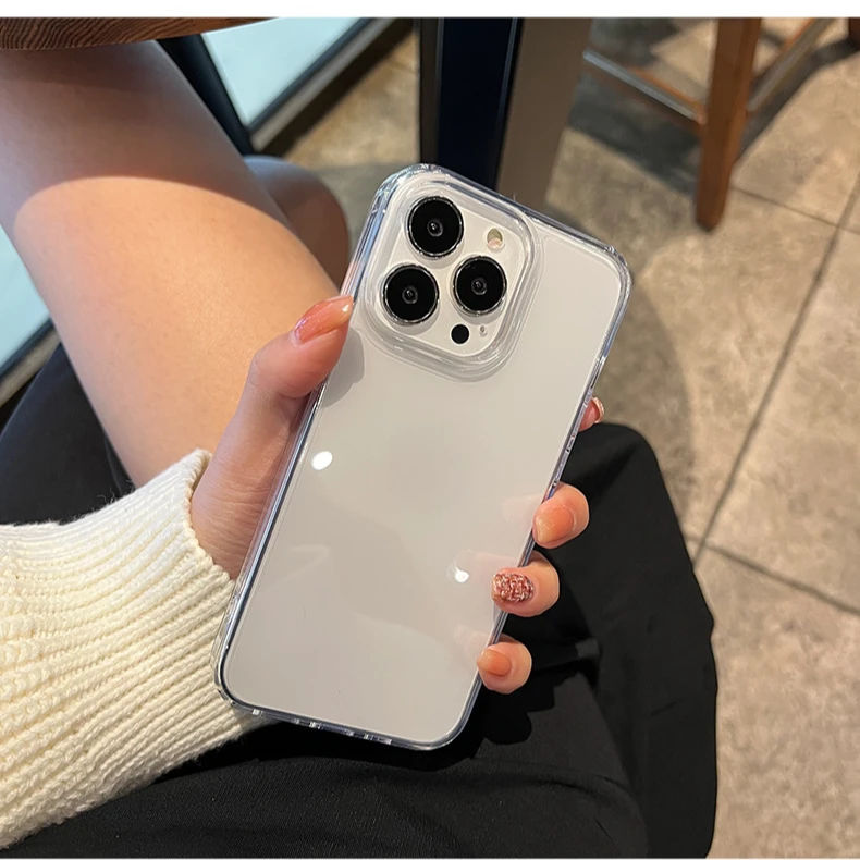 适用苹果17promax手机壳iPhone16pro透明磁吸14硬壳13简约超薄Air