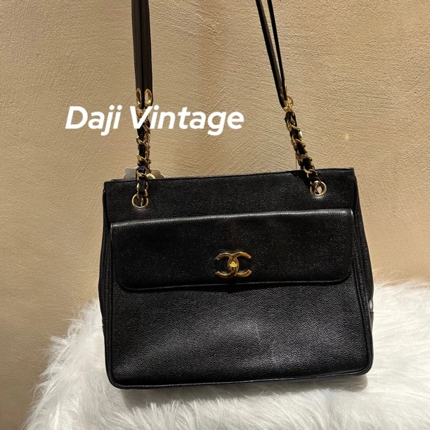 95新 Chanel/香奈儿 大吉中古/Chanel香奈儿黑金奶粉单肩包