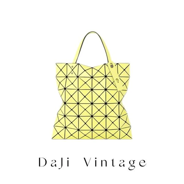 大吉中古/三宅一生柠檬黄七格单肩包