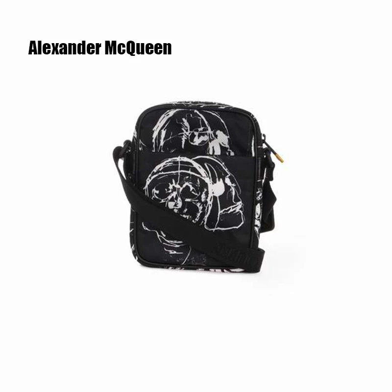 全新未使用 Alexander McQueen/亚历山大·麦昆 斜挎包  男款 黑色
