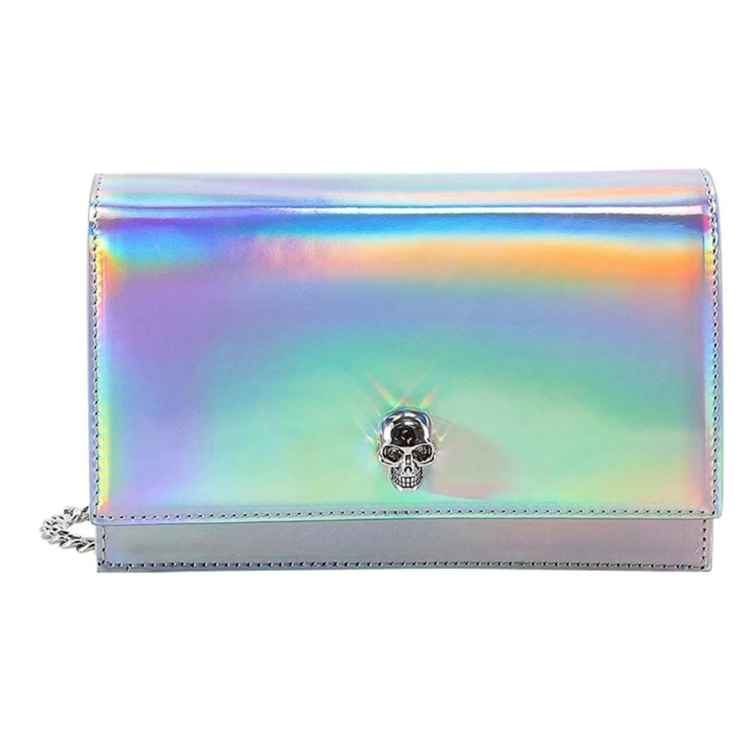 全新未使用 Alexander McQueen/亚历山大·麦昆 骷髅头牛皮单肩包