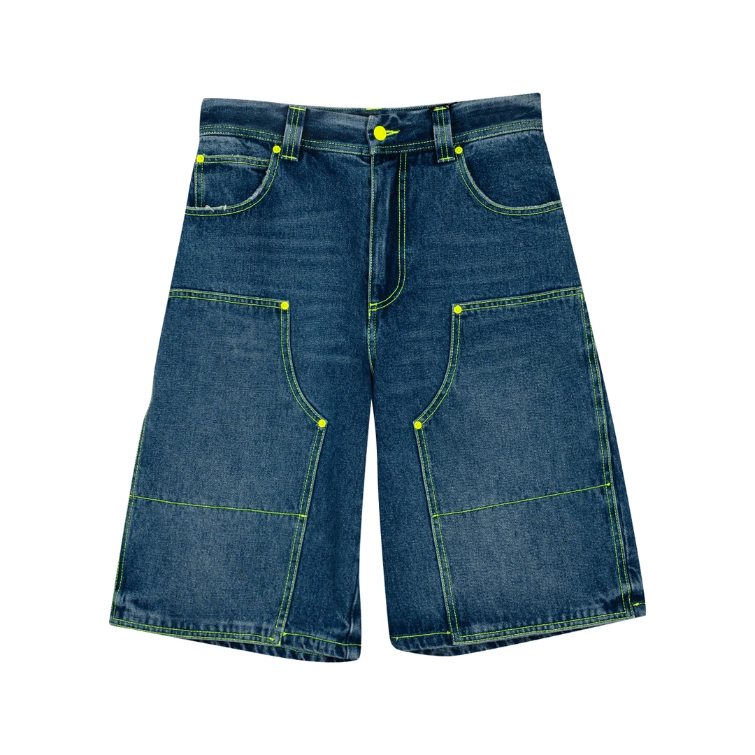 全新未使用  MSGM时尚休闲舒适百搭潮流 男士时尚牛仔短裤 蓝色