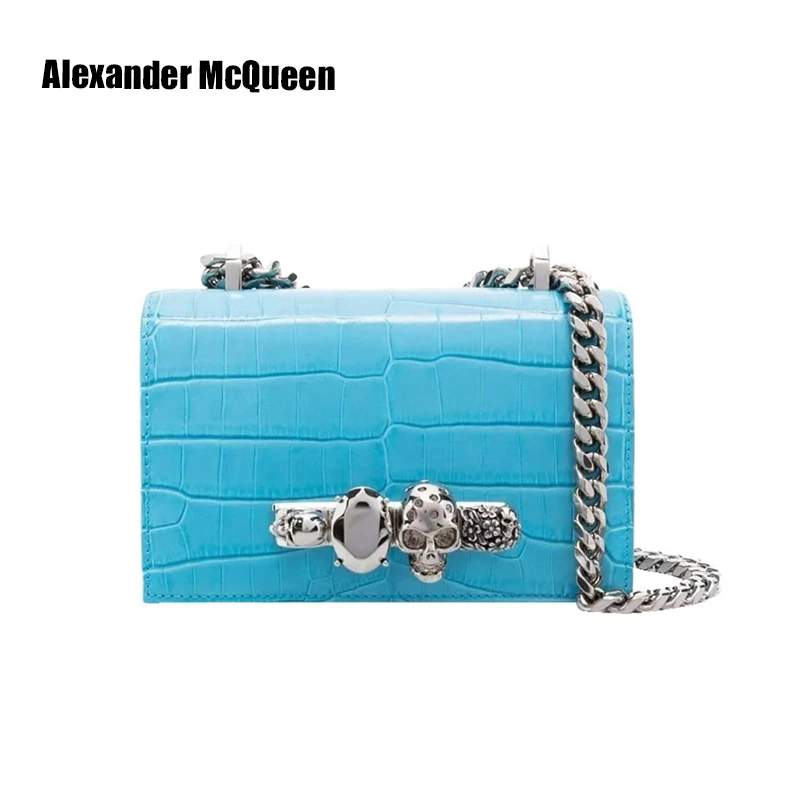 全新未使用 Alexander McQueen/亚历山大·麦昆 链条斜挎包 单肩包