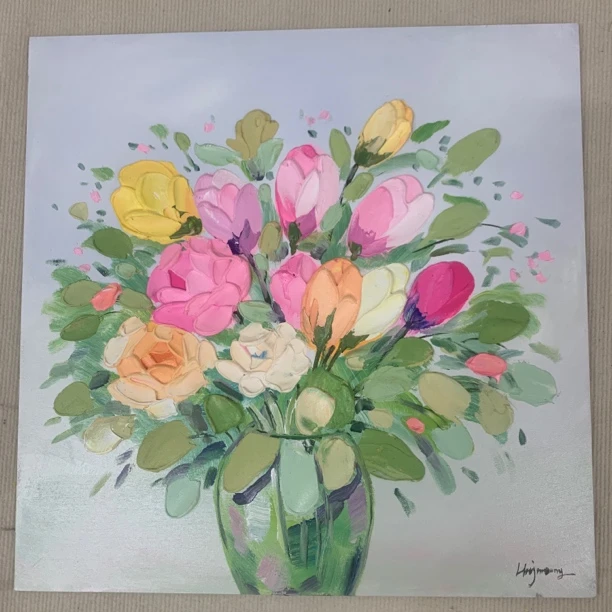 手工简约唯美装饰画客厅餐厅挂画高级感