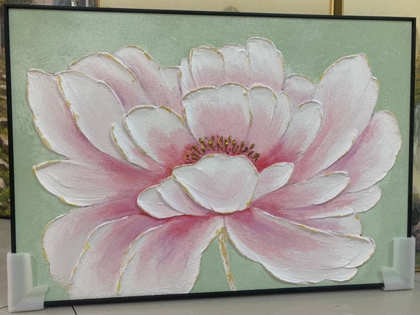 现代风格厚肌理油画花卉