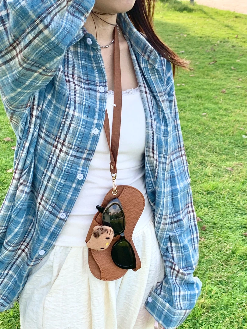 百搭小个子长袖休闲时尚蓝色格纹条纹衬衫