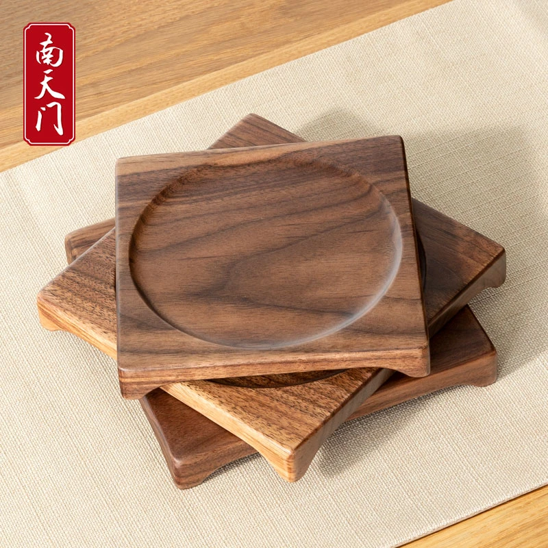 南天门家具生活馆 北美黑胡桃木 水中月壶承 杯垫家用壶子隔热