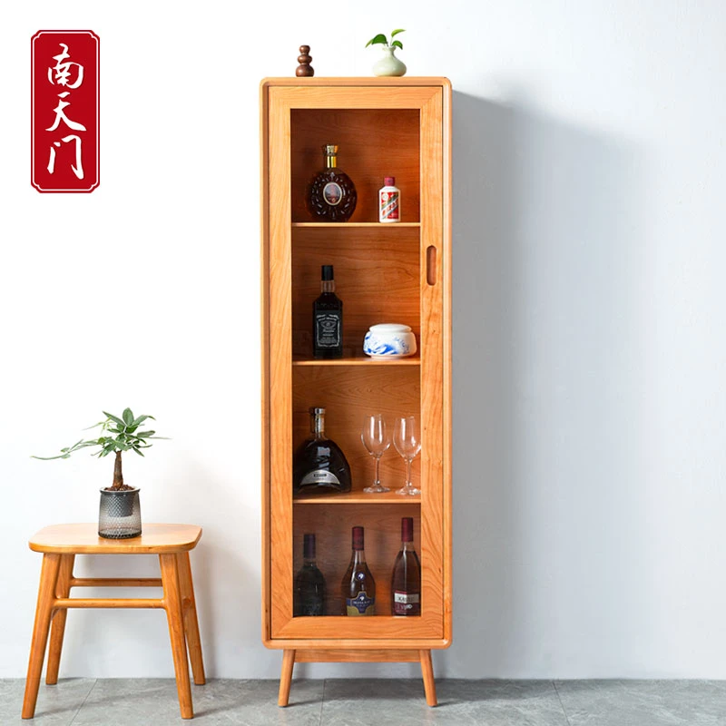 （简约单门款）南天门家具生活馆四层红樱桃小酒柜小边柜小书柜