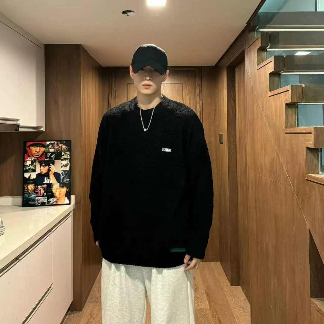 【阿叔专属】2024新款针织衫休闲慵懒百搭宽松圆领毛衣男女款8936