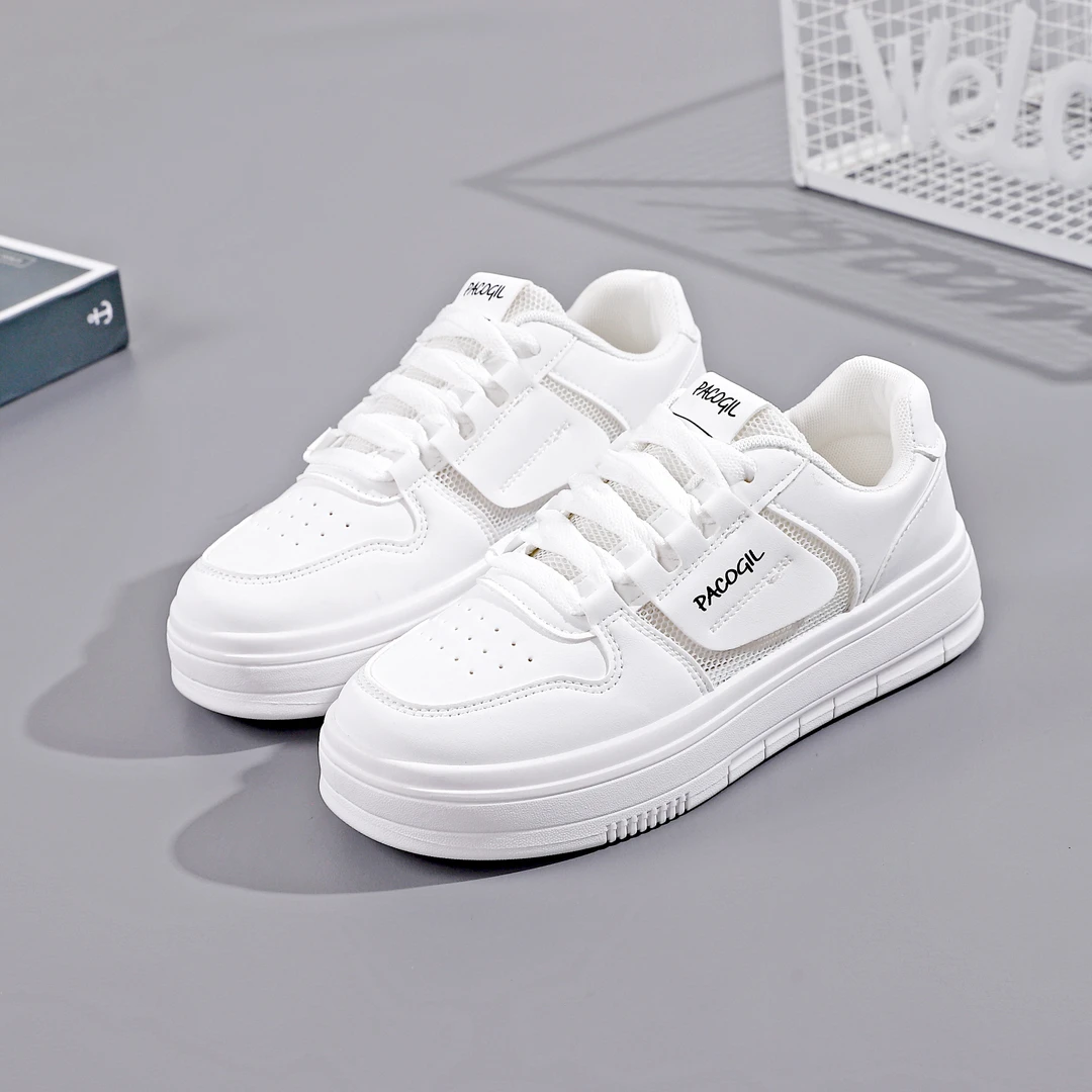 2024夏季新款韩版ins潮百搭厚底透气女鞋网面鞋休闲鞋小白鞋B-11