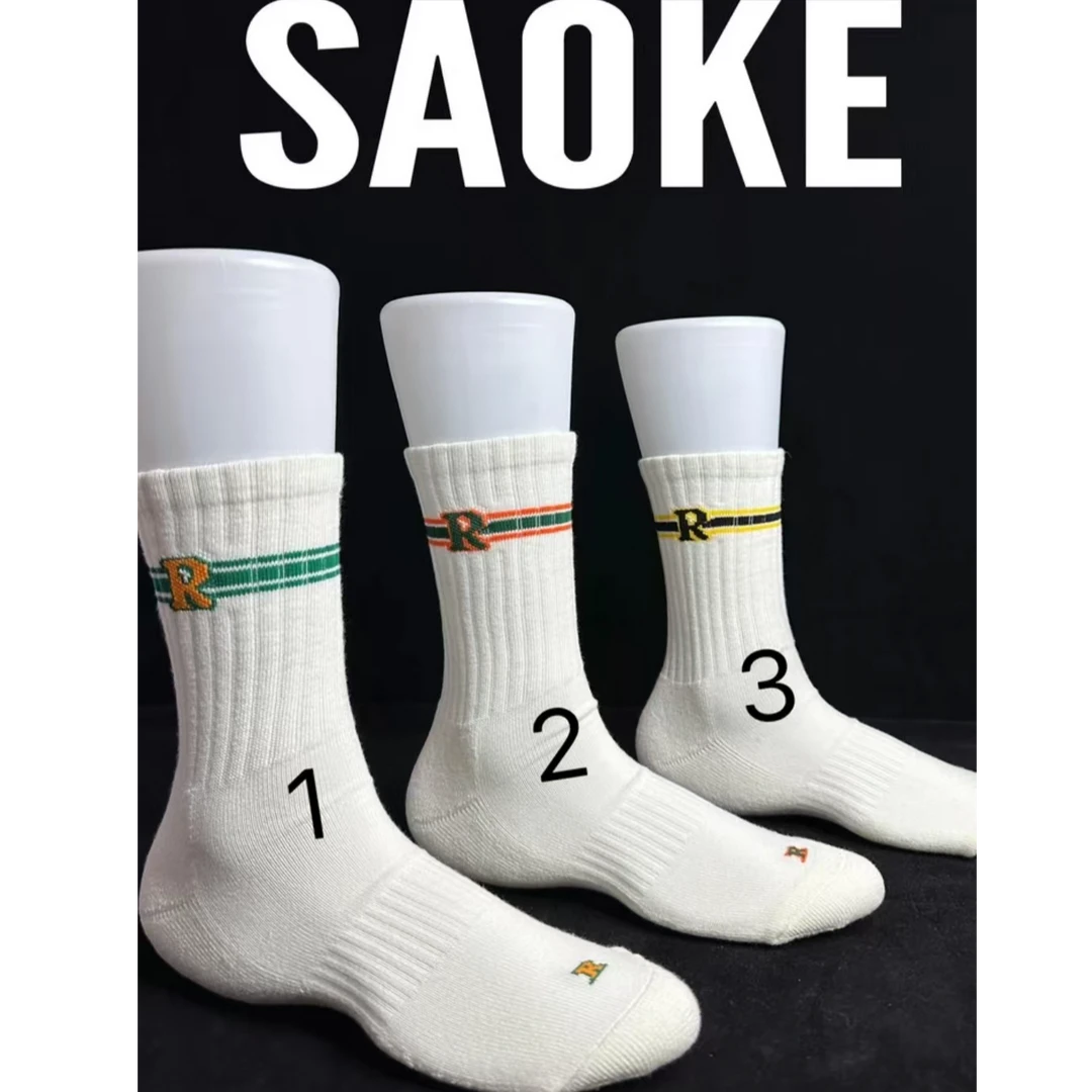 跑步训练加厚中长筒美式复古中筒休闲球袜透气吸汗袜子潮袜筒袜