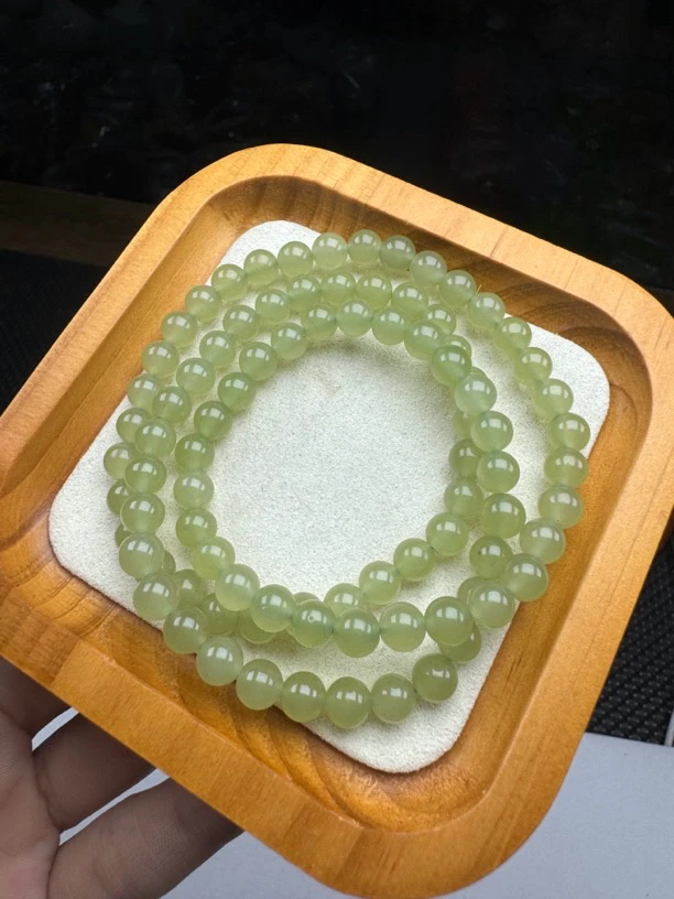 黄色卡6mm三圈手串553