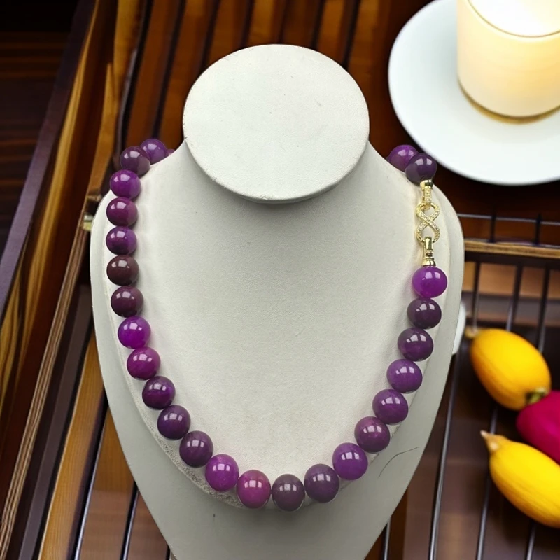 玉化紫卡14m项链49