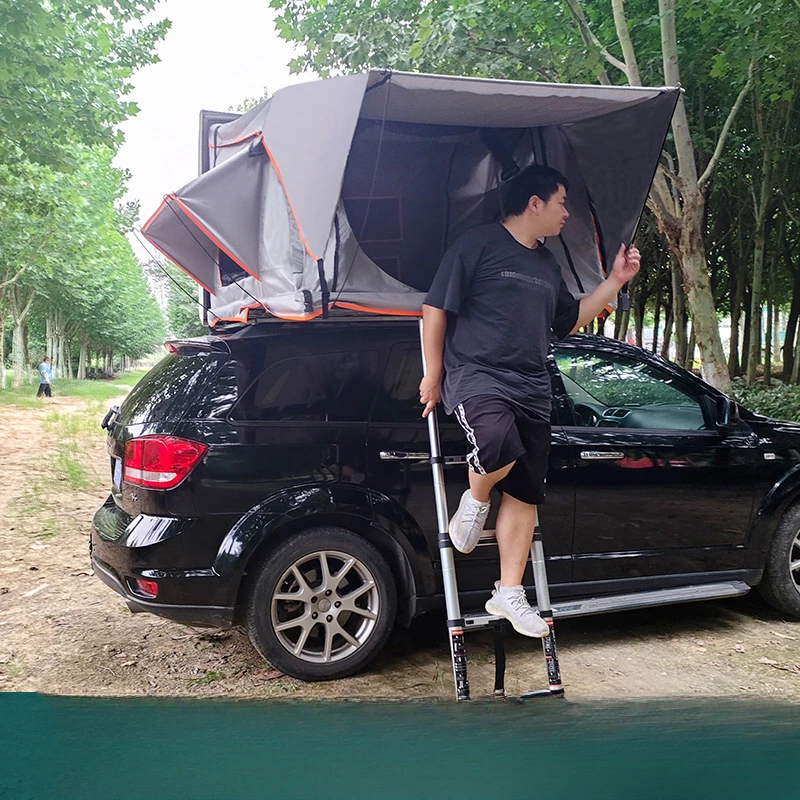 户外帐篷露营车顶帐篷全自动速开硬顶折叠延伸款防水露营帐篷全套