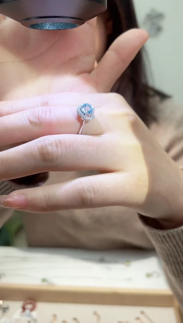 【闪购商品】托帕石戒指银S925镶嵌1