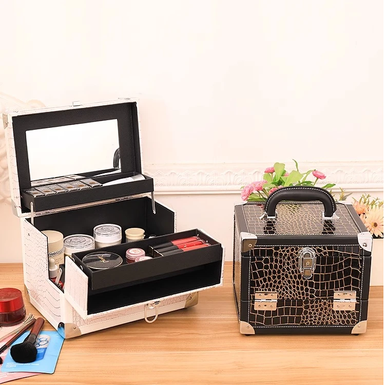 高档纹绣工具箱外出大容量便携式高端收纳箱便携手提双层便捷大号