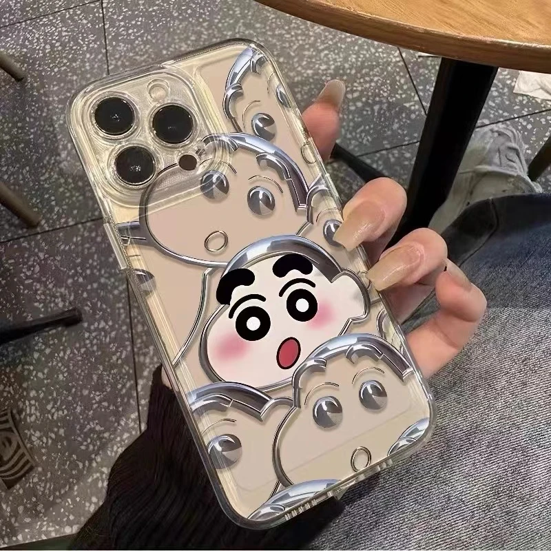 线条小新适用苹果14Pro/15/13/12手机壳11/xsmax/xr/8P软小米11