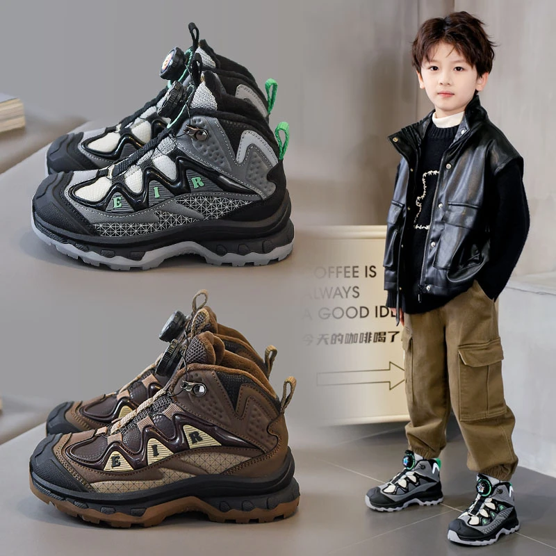 男童鞋子2025秋冬新款儿童棉鞋加绒加厚二棉保暖中大童男孩运动鞋