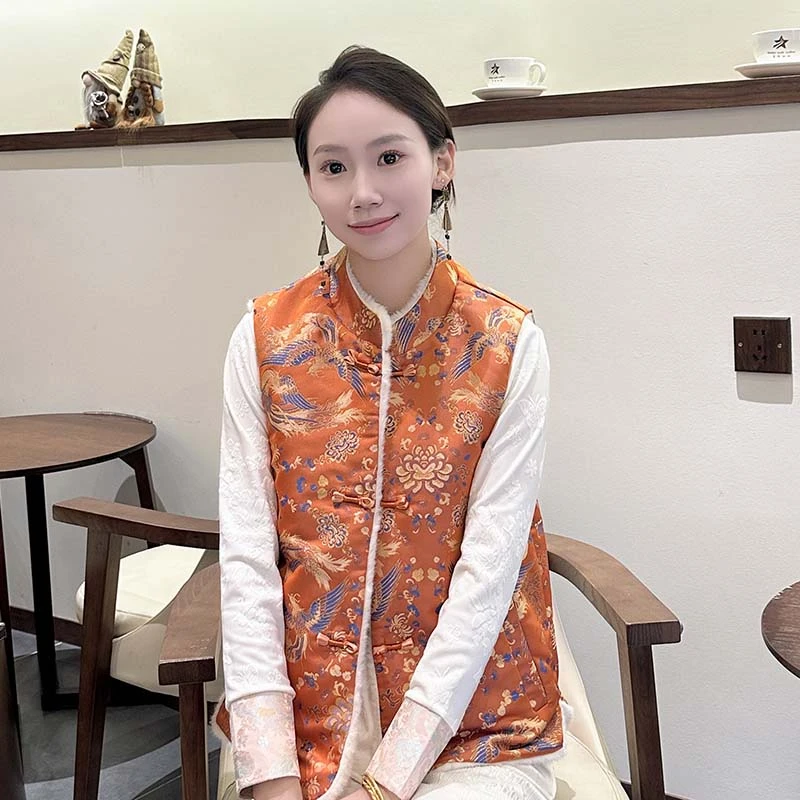 【凤凰于飞双面双穿】2024年新中式凤凰刺绣马甲双面双穿马甲