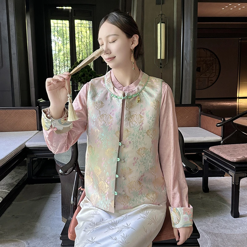 【春和景明】复古宽松显瘦中国风民族风绣花新中式古风时尚气质马甲