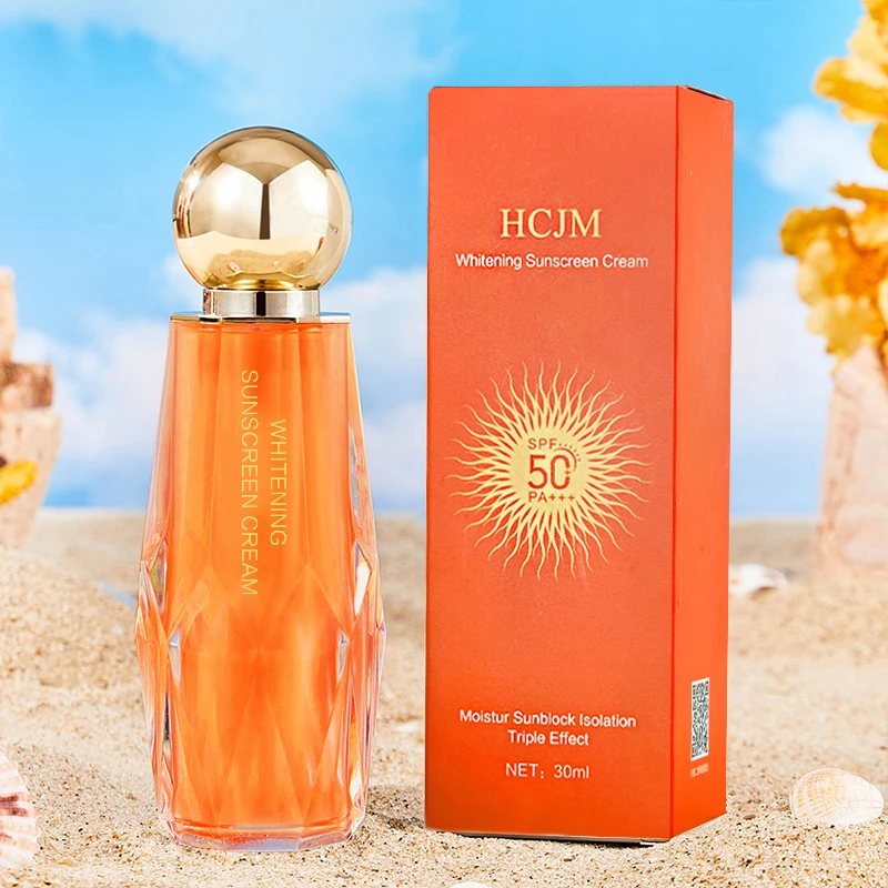 紫外线花萃肌密美白防晒霜防水防汗水润轻薄水润肌肤清爽呵护