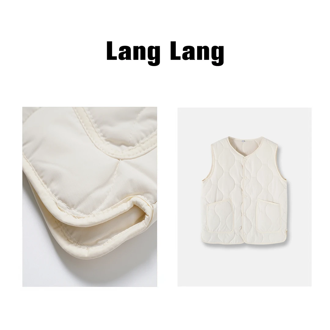 LANGLANG 秋冬新款简约时尚防风雨男女同款气绒马甲C0231