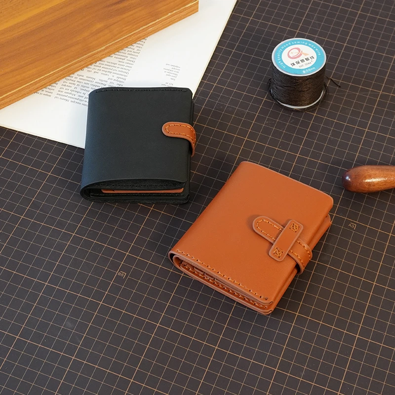 真皮手工diy钱包时尚多功能零钱卡包材料包自制父亲节老公礼物