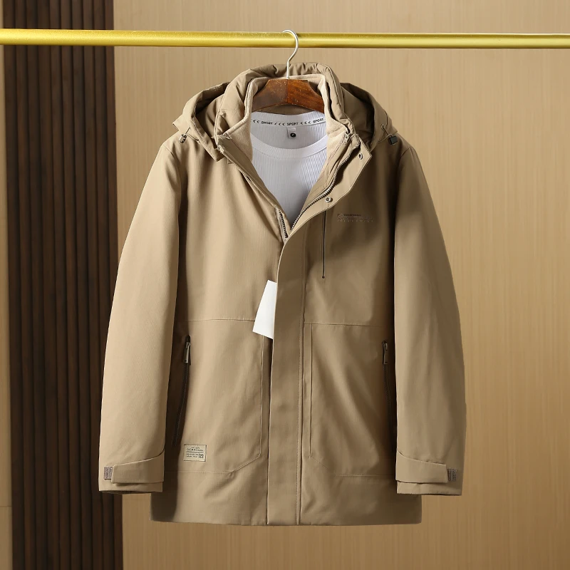 一衣多穿秋冬男士羽绒服休闲保暖百搭连帽可拆卸外套男Z1024-2888