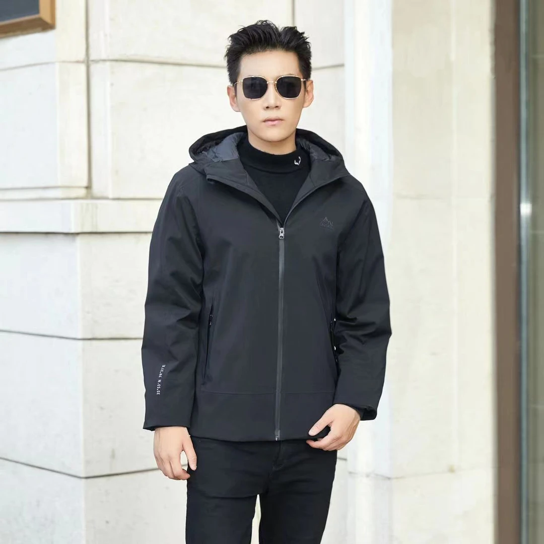 【李生严选】秋冬新款休闲百搭连帽防风保暖鹅绒男款羽绒服 8Y001