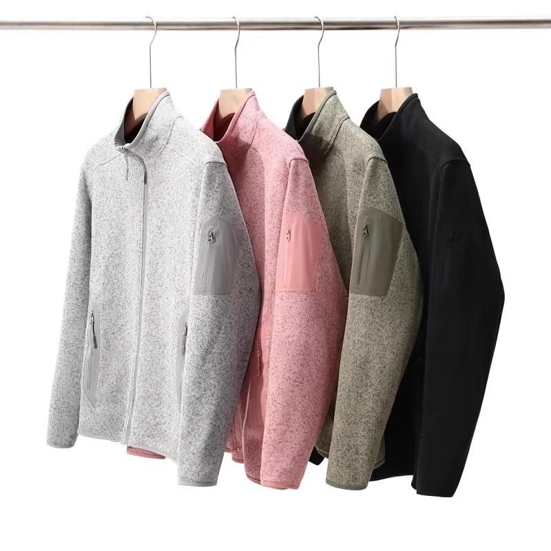 秋冬情侣款户外保暖抓绒衣休闲百搭外套男女同款运动夹克36163